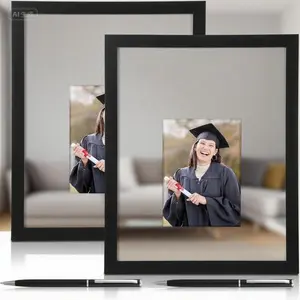 Graduation Guest Book Alternative with Signature Frame - Coach Appreciation Gift Set - Bulk Party Favors for Graduation - Reusable Thank You Frame - Congrats Grad Supplies for Graduates Decor Photo Decoration Glass napkin ring