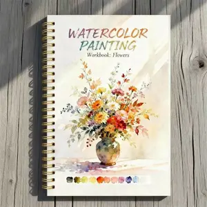 Watercolor Painting Workbook: Flowers Spiral Notebook, Floral Watercolor Practice Journal for Artists, Ideal for Artistic Exploration