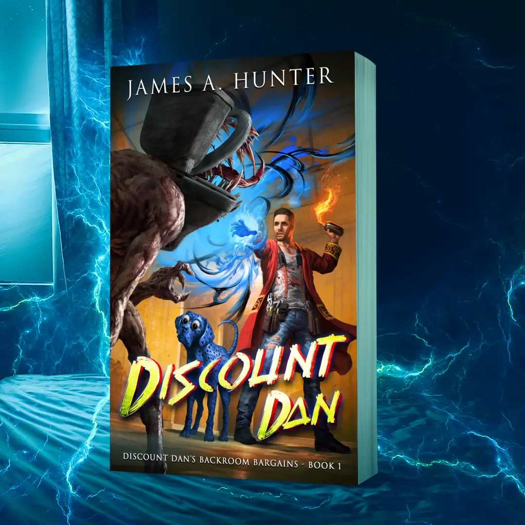 Discount Dan's Backroom Bargains (book 1) by James Hunter Signed - Fantasy LitRPG (Soft Cover)