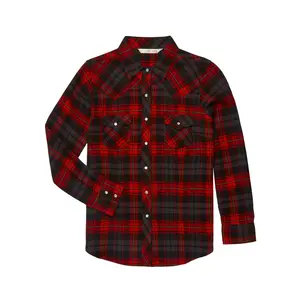 Women's Ely Cattleman Plus Size Western Snap Flannel Shirt