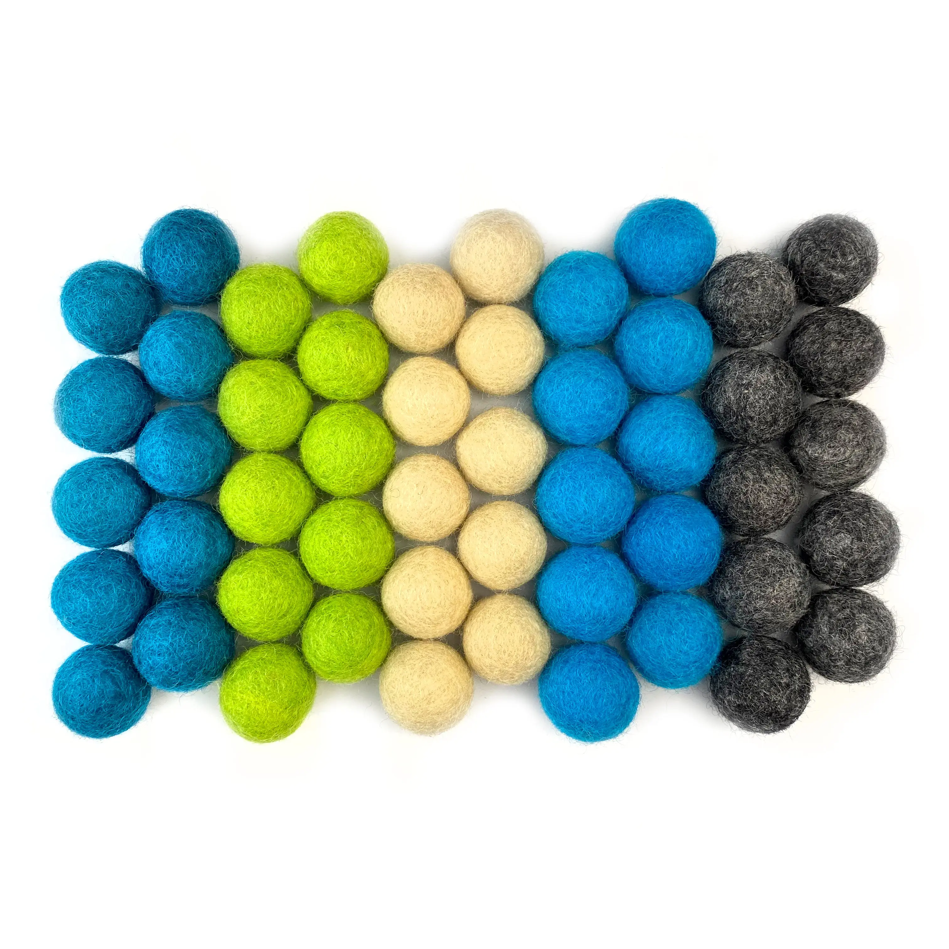 Island Cove Wool Felt Balls for Crafts & Sensory Play (50 Pack)