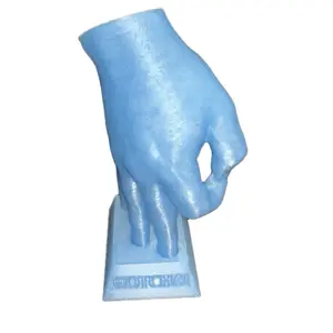 Twinkle Blue Gotcha 3D Printed Figurine with Blue Finish and Detailed Design