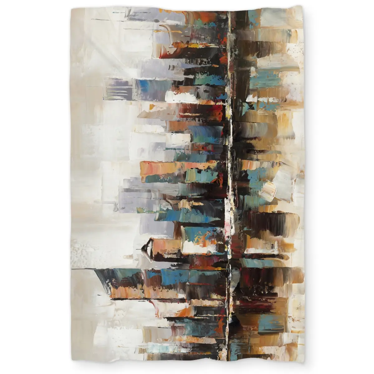 360 Stand Twin Size Microfiber Duvet Cover - Abstract Textured Buildings Print Bedding, Minimalist Art Design for Home Decor, Printed Texture, Unique Duvet Covers, Modern, Modern Architecture, Durable
