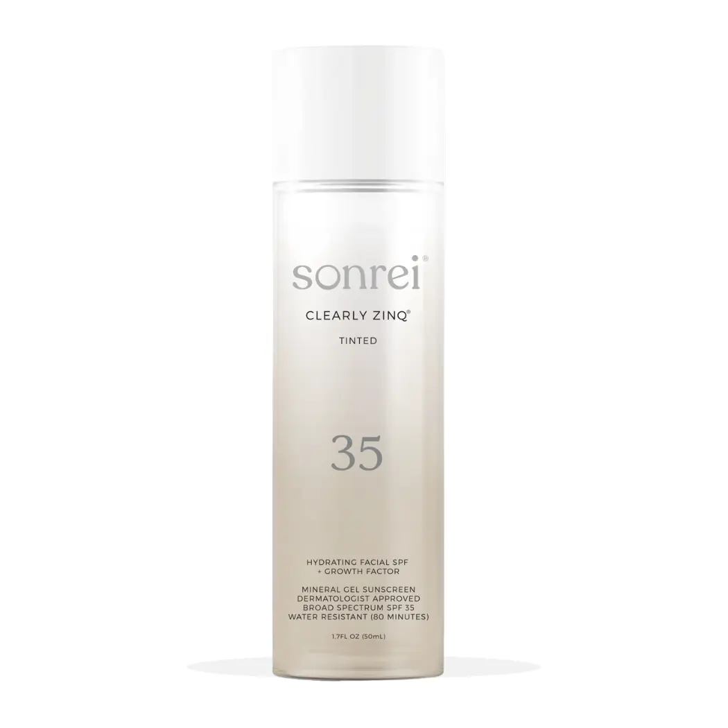 Clearly Zinq® Tinted Hydrating Facial SPF 35 + Growth Factor Sunscreen Mineral Gel/Primer