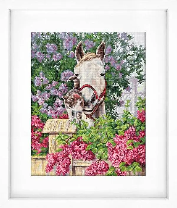 Gentle Affection Counted Cross-Stitch Kit by Luca-S B7012L