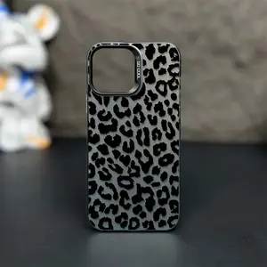 [Leopard Phone Case] Radium Black Leopard Print Fashionable Vibrant Mobile Phone Case Cover: Leopard Texture Suitable for iPhone 16 15, 14, 13, 12, 11 Pro Max, XS, XR