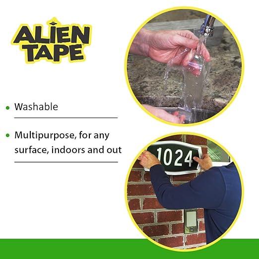Alien Tape – Heavy-Duty Double-Sided Nano Adhesive Tape, Multipurpose, Removable & Washable, Transparent, for Mounting, Hanging, Carpet, Photo Frames, Posters & Décor