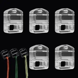 30pcs Clear Acrylic Embroidery Floss Drop Slim Embroidery Thread Organizer Floss Bobbins for DIY Craft Cross Stitch Sewing Thread Storage 1.57x2inch