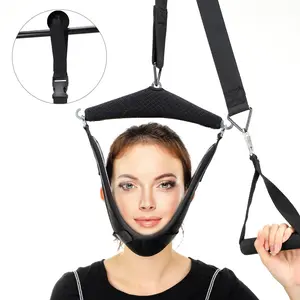 Hanging Neck Traction Belt, easy door-mounted, lightweight & portable, relieves neck tension for home and office use