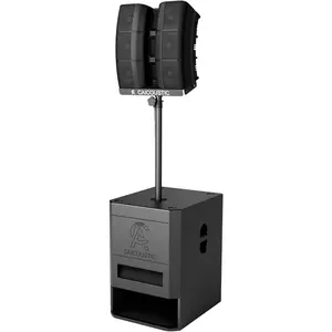 2400W 15" Powered Bluetooth PA Speaker System with Subwoofer - Portable Line Array Sound System for DJ, Party, Wedding, Outdoor Events - Includes 15" Active Sub & 3x3 Satellite Speakers