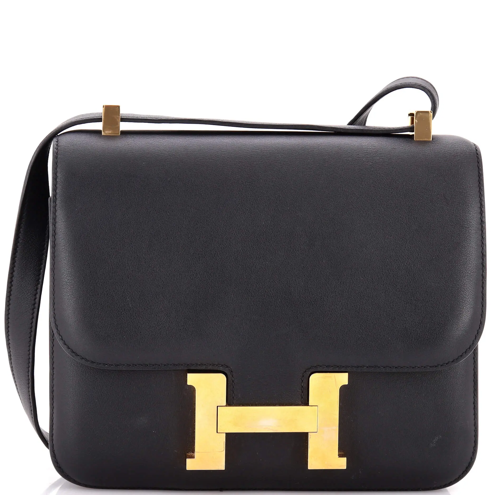Pre-owned HERMÈS Leather Shoulder Bags Hermes Constance Bag Swift 24 by Rebag