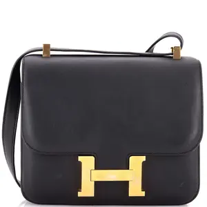 Pre-owned HERMÈS Leather Shoulder Bags Hermes Constance Bag Swift 24 by Rebag