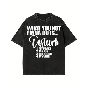 One 100 Percent Cotton Front Washed T Shirt With Bold Statement Design For Everyday Wear Unisex Style Perfect For Casual Outfits And Holiday Gifts 230g Weight