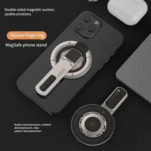 for MagSafe Phone Grip Stand, 3-in-1 Magnetic Finger Ring Holder Mount with Double-Sided Magnet, Fidget Toy Design, Magnetic Phone Stand for iPhone 16/15/14/13/12 Series