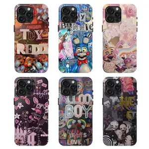 Ver2 FNaF 2 Phone Case – Bonnie Foxy Chica Freddy phone case – Horror Game Aesthetic – F-Fi.ve N-Nights 4t F-Fred.dy's phone case fit Suitable for iPhone 17-11 Pro Max/Plus and  Samsung Galaxy S23-25