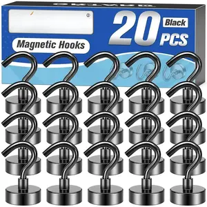 Magnetic Hooks Heavy Duty, 30LBS Magnet Hooks 2026 Cruise Cabin Ship, Strong Neodymium Magnets with Hook for Hanging, Kitchen, Workplace, School, Office-Diameter 16mmQuesearQuesear