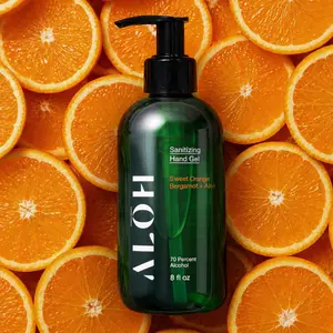 ALOH 2-Pack Sweet Orange Bergamot Hand Sanitizing Gel — Natural, Skin-Softening, 99.9% Germ Protection