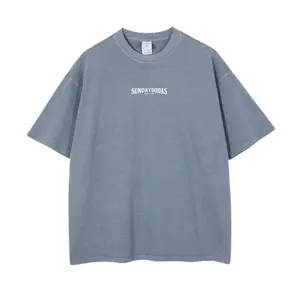 Storm Blue Sunday Essential Tee Casual Menswear Top Oversized T-Shirt Man Streetwear Tshirt