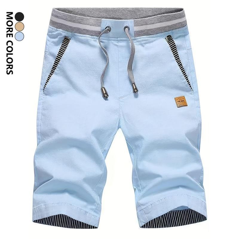 Men&rsquo;s summer casual shorts&mdash;trendy patchwork design, classic versatile fit, mid-length for a leg-flattering look. Suitable for home, walking, vacations, and everyday commuting.