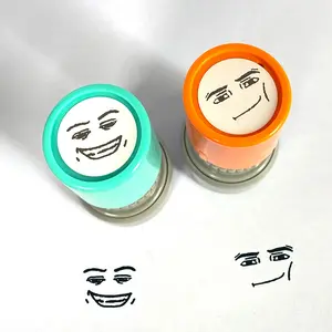 Funny Emoji Rubber Stamp, Creative Design for Office and Home Use, Perfect for Handmade Projects, Labels, Notes, and More