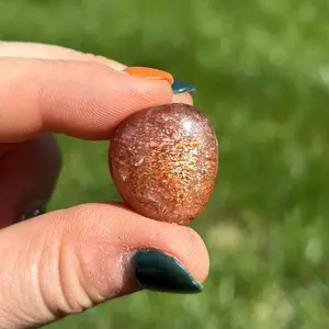 Sunstone Tumbled Crystal - Grade AAA Sunstone - Flashy Tumbled Sunstone - High Grade Sunstone - Genuine Polished Sunstone Grade AAA
