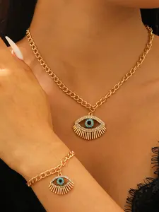 Boho Devil Eye Jewelry Set, Trendy Women's Party, Unique Vacation Style, Fashionable Social Gift, Elegant Accessories Collection