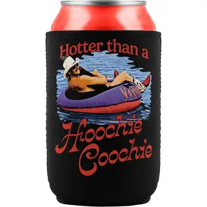 Hotter Than A Hoochie Coochie 90s Country Retro Throwback Neoprene Insulated Can Cooler (1)