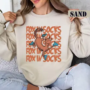 Dr. Seuss Shirt,Fox In socks Sweatshirt, Coquette Bow Dr Seuss Day Shirt, Cat In The Hat Shirt, Teacher shirt, Kids Shirt, Reading Day Shirt UL