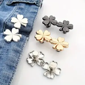Pair of Clover Adjustable Waist Tightener | Fashion Accessories | Choose from 4 metal colors | Cinch for Loose Pants/Shorts bracelet jewelry heavy