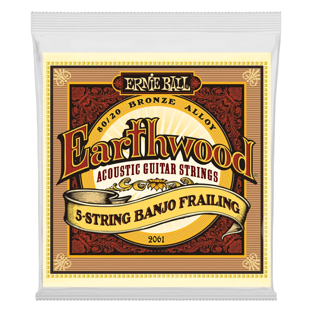 Ernie Ball 2061 Earthwood 5-String Banjo 80/20 Bronze Acoustic Strings