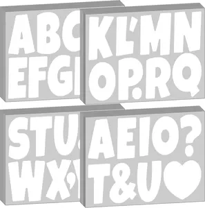 Bulletin Board Letters 462 count 4 Inch Alphabet Letter Stickers Cutout Letters for Poster Board Display  Classroom School Decor(White)