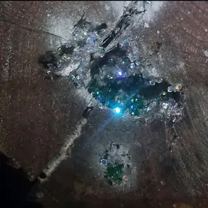 Geode center red cedar table