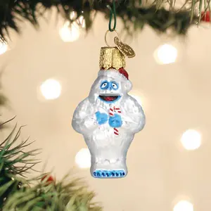 Mini Bumble Ornament Abominable Snow Monster Christmas Tree Decoration with Star and Candy Cane Unique Festive Charm