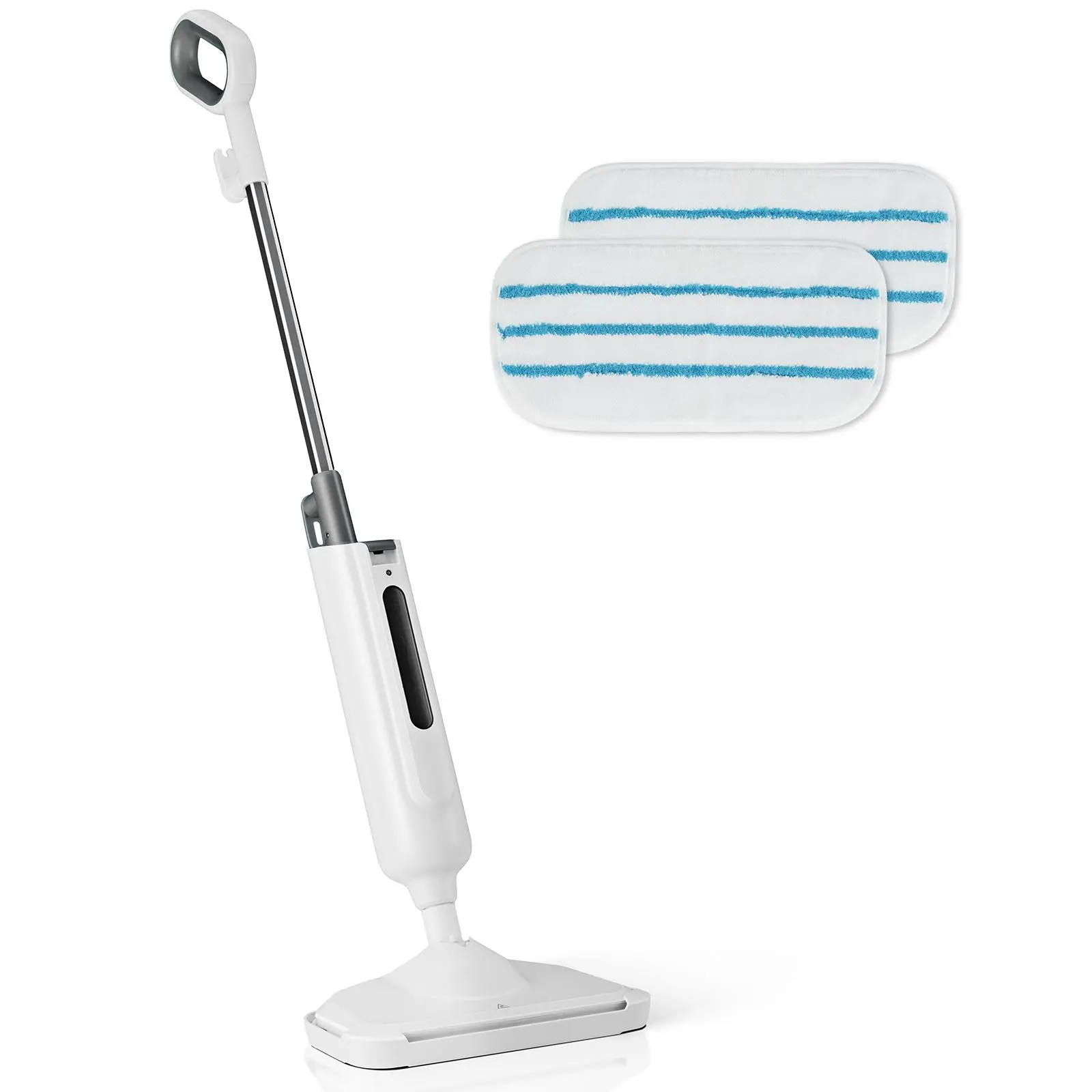 Multifunction Handheld Floor Steamer - Lightweight Rapid Heat-Up Steam Mop, 11.2oz Capacity, Self-Standing, Cleans Hardwood/Tile Floors, Includes 2 Machine-Wash Pads, Handheld Mop, Multifunction Floor Steamer