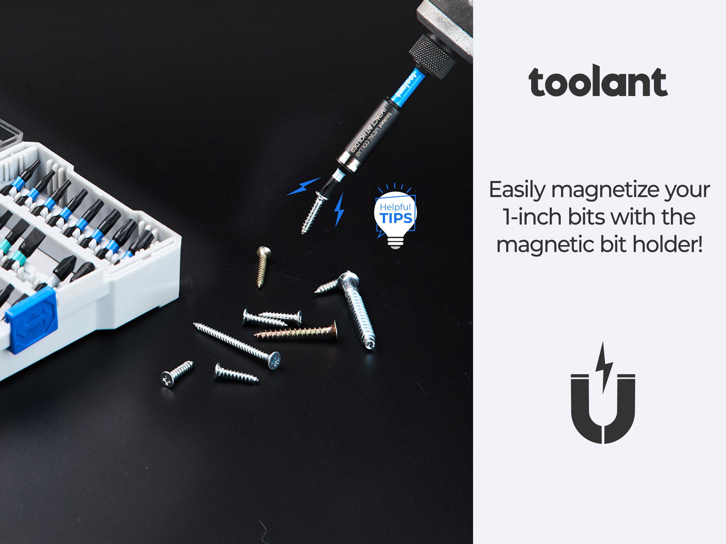 toolant Impact Driver Bit Set,52-Piece S2 Steel Screwdriver Bit Set,Hex,Torx,Phillips,Slotted,Square Bits and Nut Driver with Case, FathersDayGift toolant Impact Driver Bit Set,52-Piece S2 Steel Screwdriver Bit Set,Hex,Torx,Phillips,Slotted,Square Bits and Nut Driver with Case, FathersDayGift