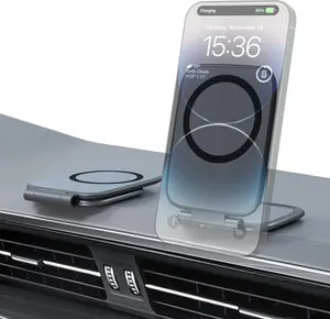 Magnetic Phone Holder for Car, MagSafe Car Mount with Dual Side Strong Magnets,Ultrathin Adjustable Cell Phone Holder, Car Accessories for Women Men, Fit for All Phone, Dashboard, Laptop, Gym