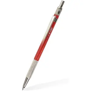 2mm Lead Holder and Lead Sharpener, Red Drafting Pencil for Artist Drawing, Drafting, and Sketching