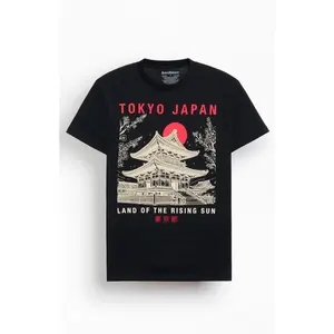 PacSun Men's Tokyo Japan Land of Rising Sun T-Shirt - Multicolor