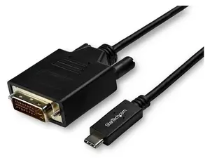 StarTech CDP2DVI3MBNL USB-C to DVI Cable - 3m / 10 ft - Black - 1920 x 1200 - DVI Monitor Cable - Computer Monitor Cable - USB C to DVI cable