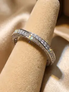 Classic Simple Style Ring Fashion Trendy Engagement Finger Ring, Elegant Design Perfect for Daily Wear & Special Occasions