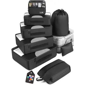 8 Set Packing Cubes for Suitcases, Travel Essentials for Carry on, Luggage Organizer Bags Set for Travel Accessories in 4 Sizes