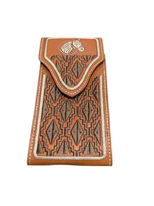 Western Style Leather Horse Phone Holster Funda Celular Vaquero de Piel con Caballo Funda para Telefono Portacelular