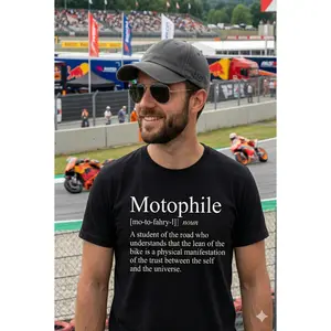 Motophile Definition Tee Fitted Short Sleeve Crew Neck Casual Summer Medium Length Union Made in USA Heavyweight Cotton T-Shirt