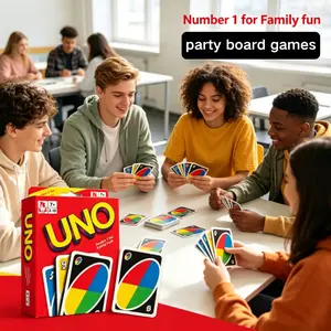 100% Original Mattel UNO Card Game 112 Cards Poker Game Family Party Board Game Christmas Gift for Kids Family Fun Game