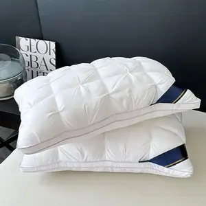 【summervibes】2 pcs Hotel Luxury Bed Pillows,Low Allergy Polyester Fiber Cover, Premium Soft Down Alternative Fill For Back, Stomach Or Side Sleepers, Ergonomic Design, Deep Sleep#tiktokshopstockup  #mothersdaygift