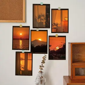 10pcs Sunset Series Postcard, Modern Paper Card For DIY Wall Decoration, Home Decor Supplies For Living Room Bedroom Office