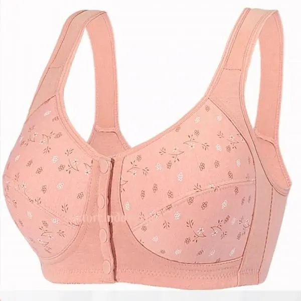 Women's Wireless Front-Clasp Seamless Push-Up Bra 2082, Soft Comfortable Thin Non-Padded Adaptive Bra,reusable