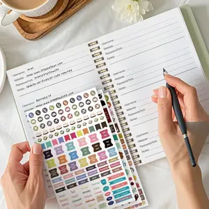 Password Notebook and Budget Planner, Spiral Bound Organizer, A5 Size Password Log and Expense Tracker, Secure Offline Password Keeper