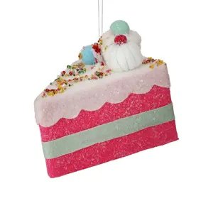 Pastel Cake Slice Ornament
