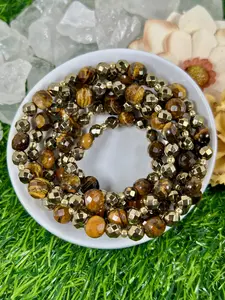 Tiger Eye and Gold Hematite Waist Beads for Women